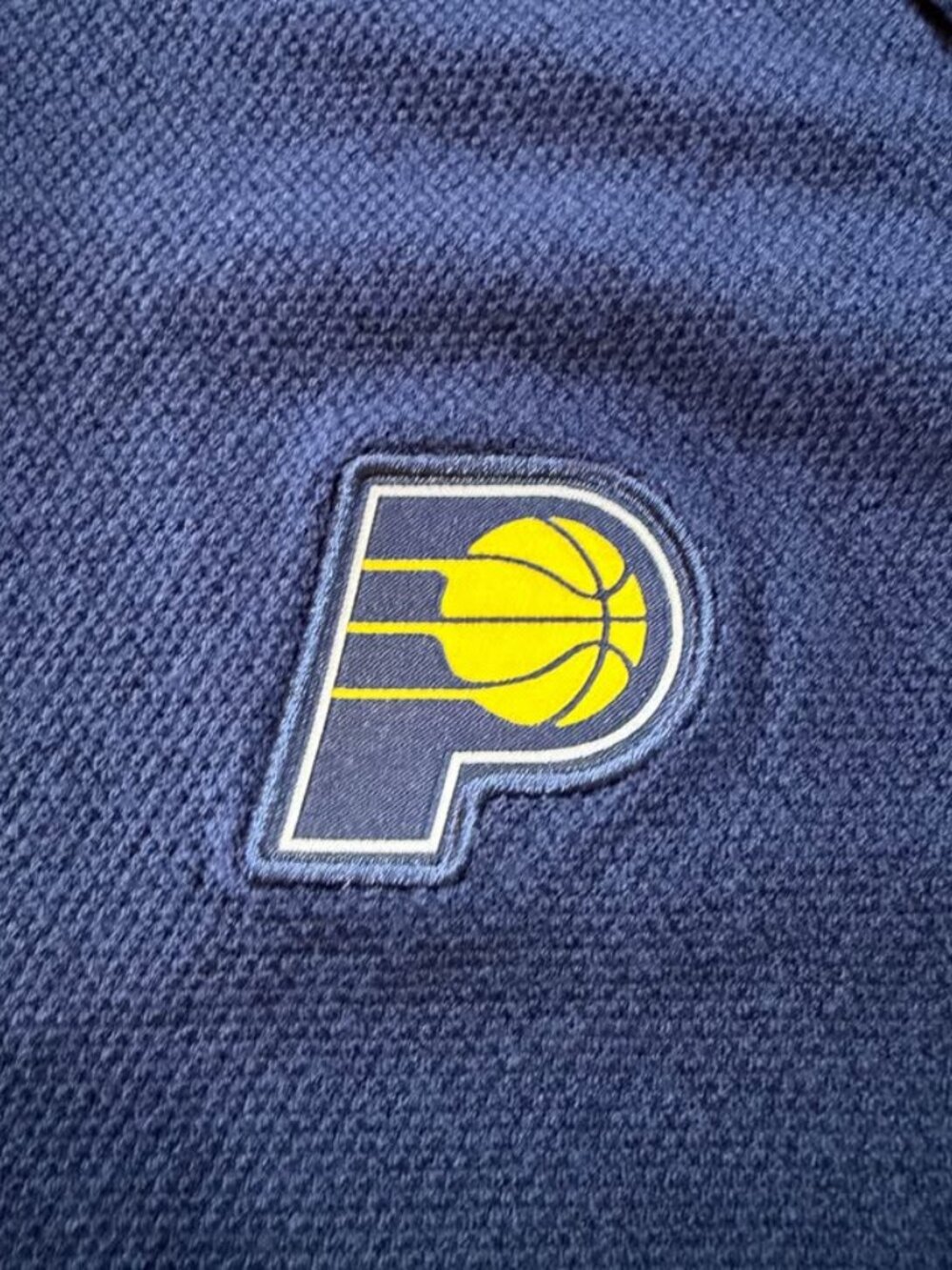 Nike NBA Navy Indiana Pacers Logo Crew Knit Sweater Sz M Mens - Picture 2 of 7